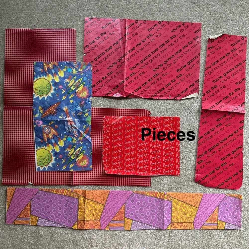 Vtg Lot 28 Full Sheets Wrapping‎ Paper All-Occasion 60's 70's 80's Plus Pieces